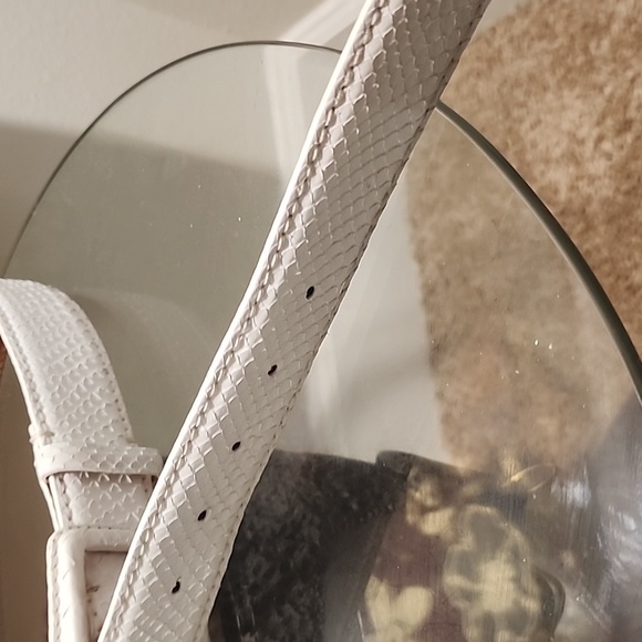 WHITE PYTHON SHARI'S PLACE BELT - Picture 4 of 10